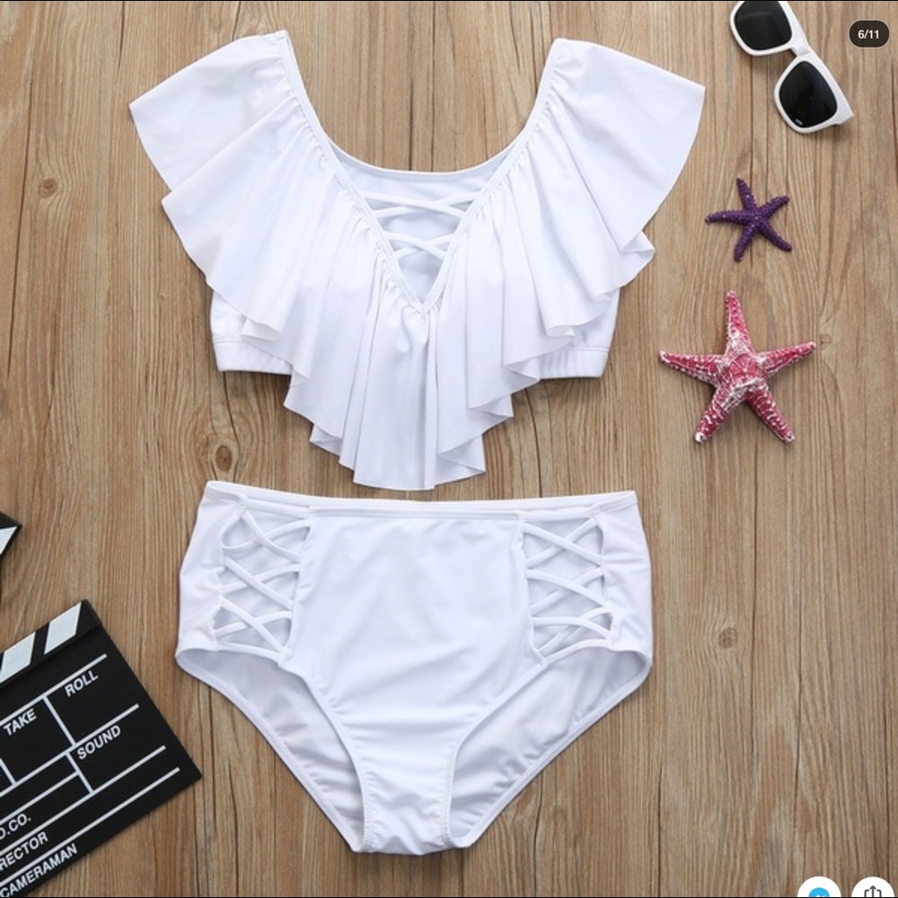 High Waisted Ruffle Bikini Swimsuit